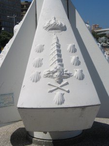 La Coruñaの海岸の街灯。死の海岸(Costa da morte)と呼ばれる位波が強いのです。