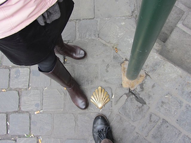 通りに帆立貝のマークを発見！
