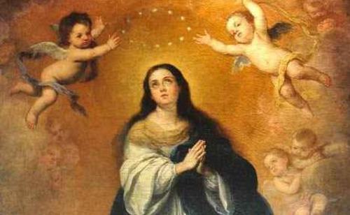 カディスにあるムリーリョの「無現在の聖母」。http://www.cadizdirecto.com/la-inmaculada-de-murillo-de-cadiz.htmlより。