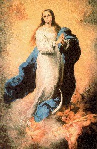 プラド美術館にあるムリーリョの聖母像。http://www.corazones.org/santos/murillopintor.htmより。